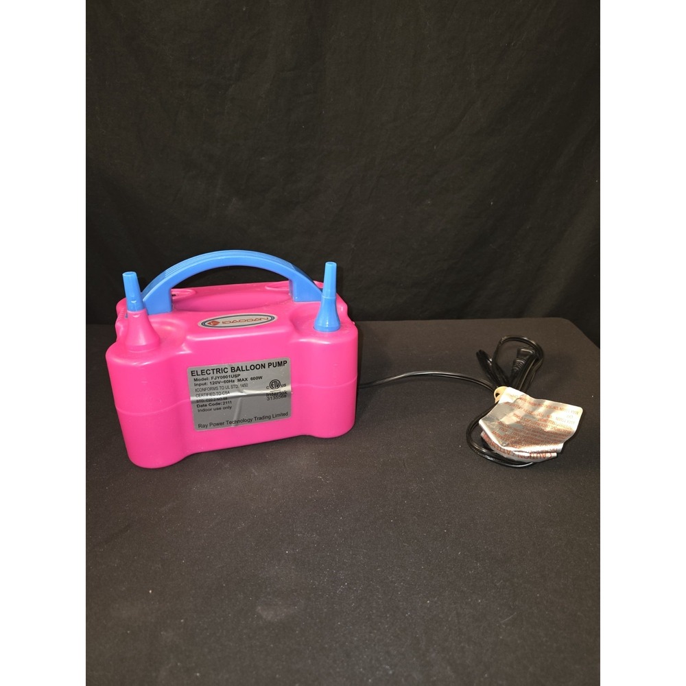 IDAODAN Electric Balloon Pump,‎ Portable Basic pack, Pink/Blue